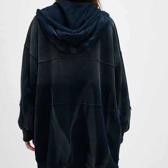 081 Free People We The Free You're A Star Hoodie NWT Navy Size Small - Picture 7 of 12